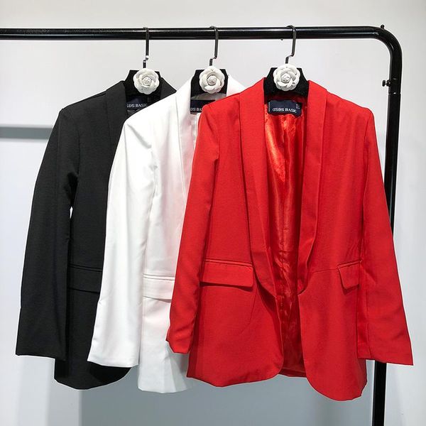 women's suits & blazers women solid color small suit jacket female long-sleeved spring autumn casual coat white black red lady
women's suits & blazers women solid color small suit jacket female long-sleeved spring autumn casual coat white black red lady