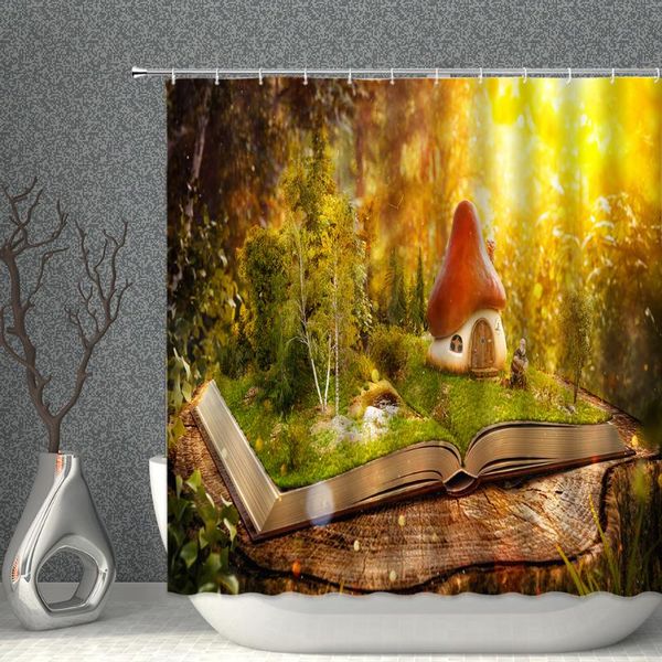 forest magic house mushroom book flower shower curtain waterproof polyester fabric bathtub bath curtains with hooks
forest magic house mushroom book flower shower curtain waterproof polyester fabric bathtub bath curtains with hooks