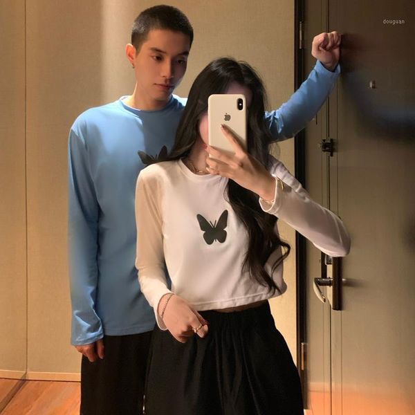 women's t-shirt bf reflective butterfly long-sleeved sisters funny ladies korean harajuku kawaii sweet tees for female, White
women's t-shirt bf reflective butterfly long-sleeved sisters funny ladies korean harajuku kawaii sweet tees for female, White