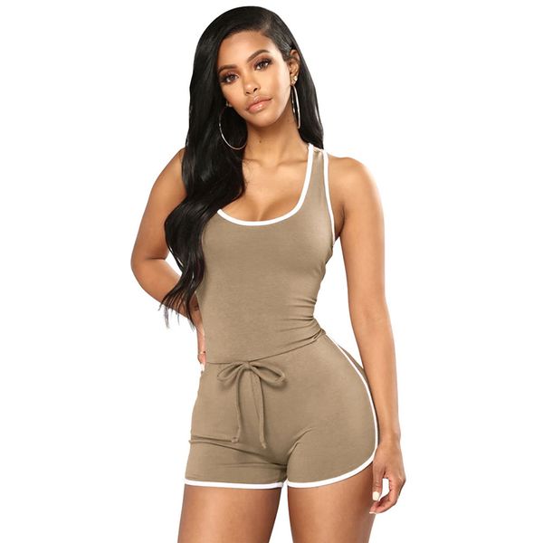 women bodycon jumpsuit sleeveless spaghetti strap tank shorts rompers club, Black;white
women bodycon jumpsuit sleeveless spaghetti strap tank shorts rompers club, Black;white