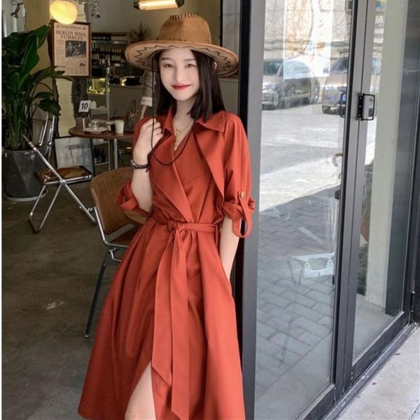 women's trench coats coat dresses fashion women vintage loose slim long sleeve lacing maxi dress casaco feminino chaquetas vestidos rob, Tan;black
women's trench coats coat dresses fashion women vintage loose slim long sleeve lacing maxi dress casaco feminino chaquetas vestidos rob, Tan;black