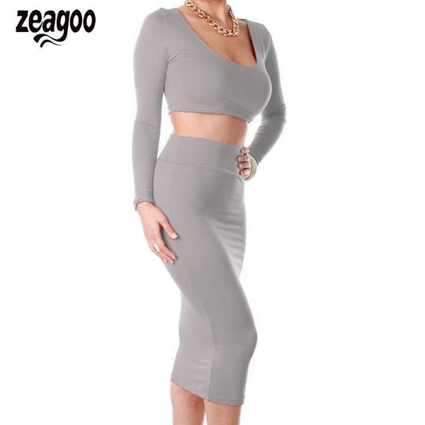 two piece dress sets high waist bodycon clothes casual party skirt contrast cropped long sleeve midi round neck camis sexy, White
two piece dress sets high waist bodycon clothes casual party skirt contrast cropped long sleeve midi round neck camis sexy, White
