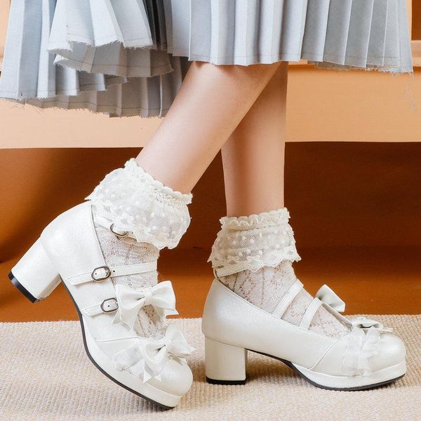 summer women lolita style pumps sweet bow knot platform thick heel fashion buckle round toe dress spring women's shoes, Black
summer women lolita style pumps sweet bow knot platform thick heel fashion buckle round toe dress spring women's shoes, Black