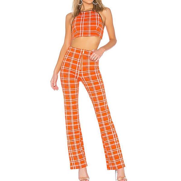 plus size pullover summer women tracksuits plaid clothes set fashion sleeveless holiday crop long pants 2pcs loose beach outfit, Gray
plus size pullover summer women tracksuits plaid clothes set fashion sleeveless holiday crop long pants 2pcs loose beach outfit, Gray
