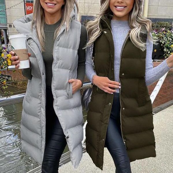 women's vests elina hooded side zipper women single breasted straight coats elegant casual pockets female ladies, Black;white
women's vests elina hooded side zipper women single breasted straight coats elegant casual pockets female ladies, Black;white
