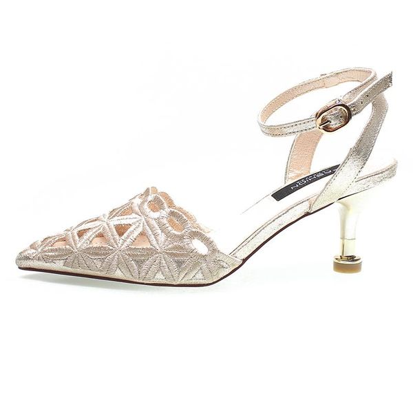 summer style european american women's shoes after empty fashion embroidery heels thin pointed shallow mouth sandals, Black
summer style european american women's shoes after empty fashion embroidery heels thin pointed shallow mouth sandals, Black
