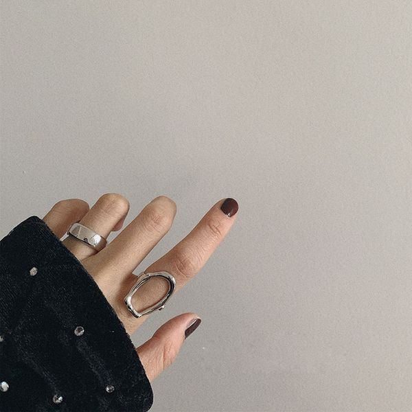super texture s925 silver irregular oval geometric shape wide smooth heavy industry exaggerated line opening ring dyzz
super texture s925 silver irregular oval geometric shape wide smooth heavy industry exaggerated line opening ring dyzz