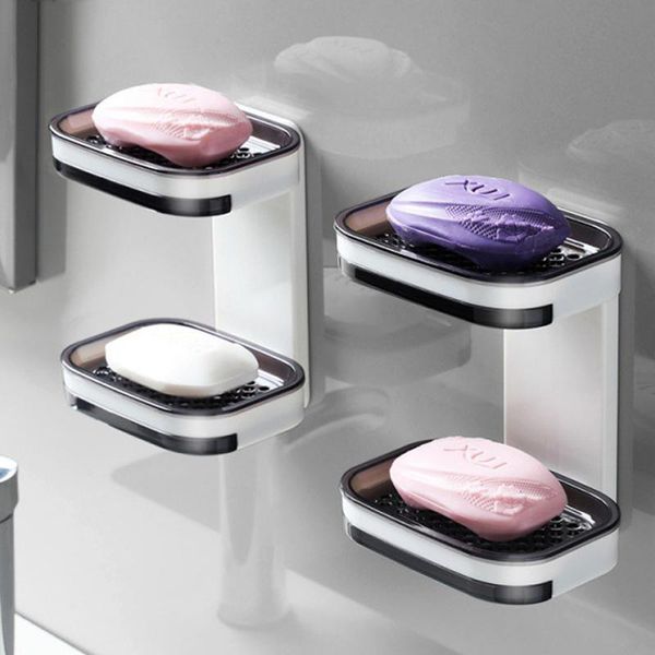 soap dishes wall mounted double layer dish holder punch-drawer draining kitchen sponge storage box bathroom accessories
soap dishes wall mounted double layer dish holder punch-drawer draining kitchen sponge storage box bathroom accessories
