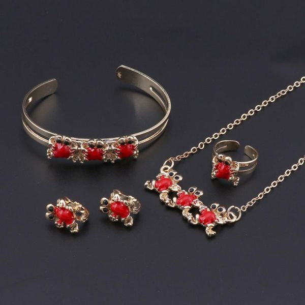 earrings & necklace oeoeos arrival cute red frog baby girls jewelry set gold-color earring pendant bracelet ring, Silver
earrings & necklace oeoeos arrival cute red frog baby girls jewelry set gold-color earring pendant bracelet ring, Silver