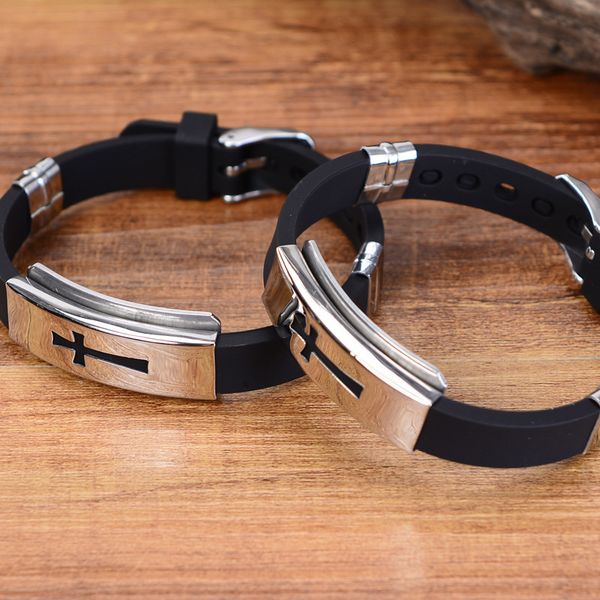 stainless steel cross bracelet christ trinket, Golden;silver 
stainless steel cross bracelet christ trinket, Golden;silver