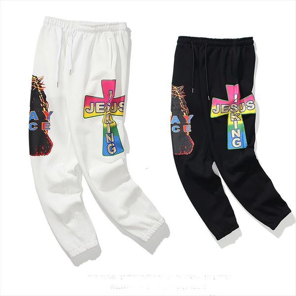 kanye west jesus is women pant king cross fleece joggers sweatpants and drawstring baggy streetwear track pants hip hop trousers, Black
kanye west jesus is women pant king cross fleece joggers sweatpants and drawstring baggy streetwear track pants hip hop trousers, Black