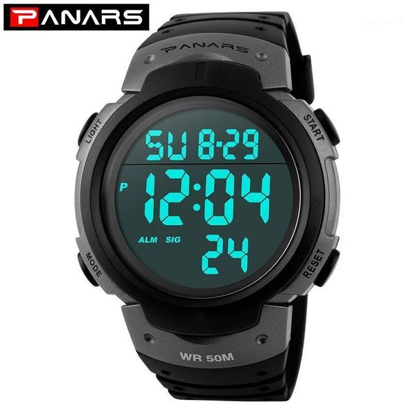 men's watches sports large dial 50m waterproof countdown digital led man watch military clock relogio masculino wristwatches, Slivery;brown
men's watches sports large dial 50m waterproof countdown digital led man watch military clock relogio masculino wristwatches, Slivery;brown