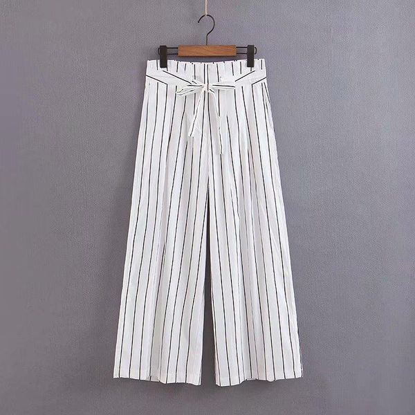 women's pants & capris women fashion striped print bow sashes wide leg female zipper trousers streetwear pocket pantalones mujer p385, Black;white
women's pants & capris women fashion striped print bow sashes wide leg female zipper trousers streetwear pocket pantalones mujer p385, Black;white