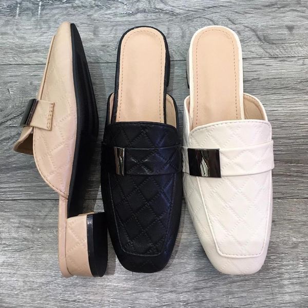 slippers fashion women mules shoes square toe ladies casual flat low heels slides summer beige/black slip on loafers i82i
slippers fashion women mules shoes square toe ladies casual flat low heels slides summer beige/black slip on loafers i82i