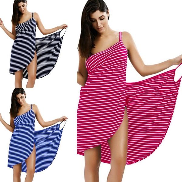 casual dresses k5da women summer wearable bath towel striped print spaghetti strap wrap front beach dress sling bathrobe blanket quick dry u, Black;gray
casual dresses k5da women summer wearable bath towel striped print spaghetti strap wrap front beach dress sling bathrobe blanket quick dry u, Black;gray