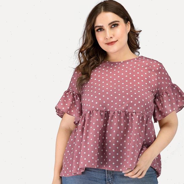 amtivaya woman womens shirt plus size big chiffon round neck blouse polka dot printing ruffled summer clothes, White
amtivaya woman womens shirt plus size big chiffon round neck blouse polka dot printing ruffled summer clothes, White