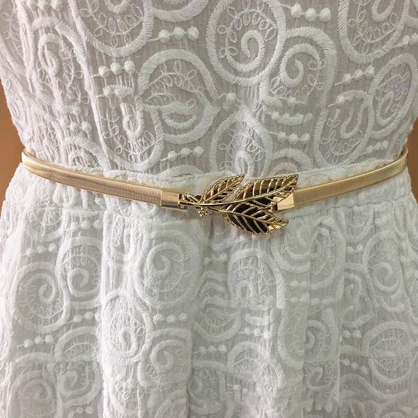 belts fashion women wedding jewelry thin belt ladies decor metal adjustable gold silver leaf elastic casual chain, Black;brown
belts fashion women wedding jewelry thin belt ladies decor metal adjustable gold silver leaf elastic casual chain, Black;brown