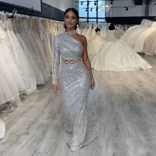 elegant sparkle silver sequined long prom dress one shoulder mermaid one long sleeve crystal straight evening gowns fashion formal dresses, Black;red
elegant sparkle silver sequined long prom dress one shoulder mermaid one long sleeve crystal straight evening gowns fashion formal dresses, Black;red