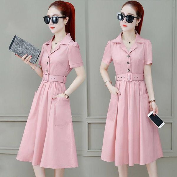 casual dresses women's summer 2021 style short-sleeved midi dress woman vestido de mujer femme robe, Black;gray
casual dresses women's summer 2021 style short-sleeved midi dress woman vestido de mujer femme robe, Black;gray