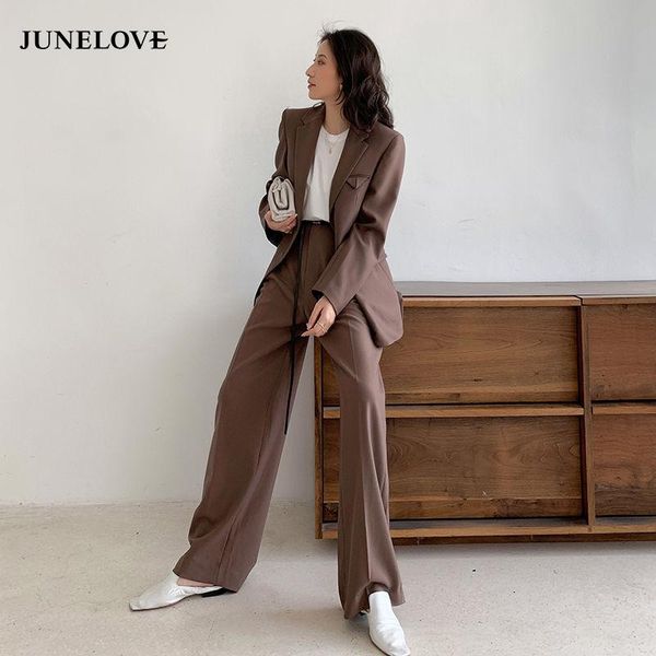 junelove women office suit two-piece pantsuit elegant blazer korean fashion female set casual loose pants jacket work clothes women's t, White
junelove women office suit two-piece pantsuit elegant blazer korean fashion female set casual loose pants jacket work clothes women's t, White