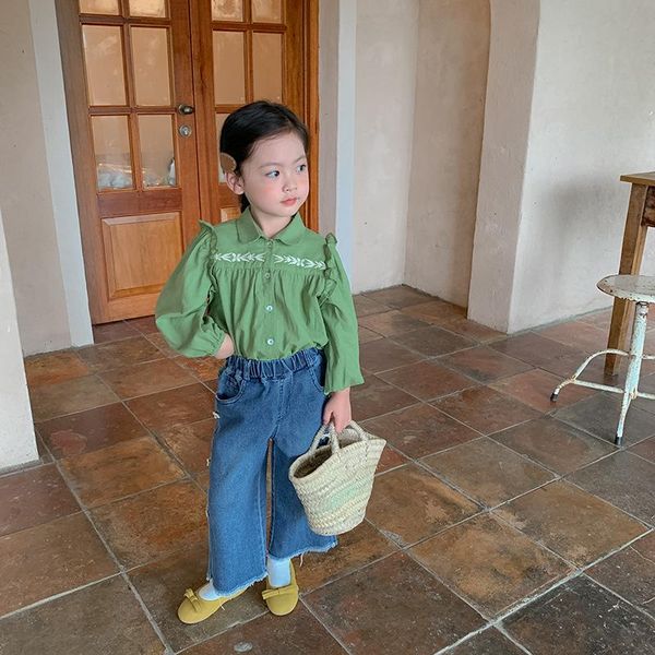 jeans girls bow wide leg spring and autumn 2021 middle waist children's fashion straight pants trouser 3-90, Blue
jeans girls bow wide leg spring and autumn 2021 middle waist children's fashion straight pants trouser 3-90, Blue