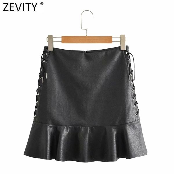 women vintage side lace up pu leather a line skirt faldas mujer female back zipper chic hem ruffles vestidos qun709 210416, Black
women vintage side lace up pu leather a line skirt faldas mujer female back zipper chic hem ruffles vestidos qun709 210416, Black