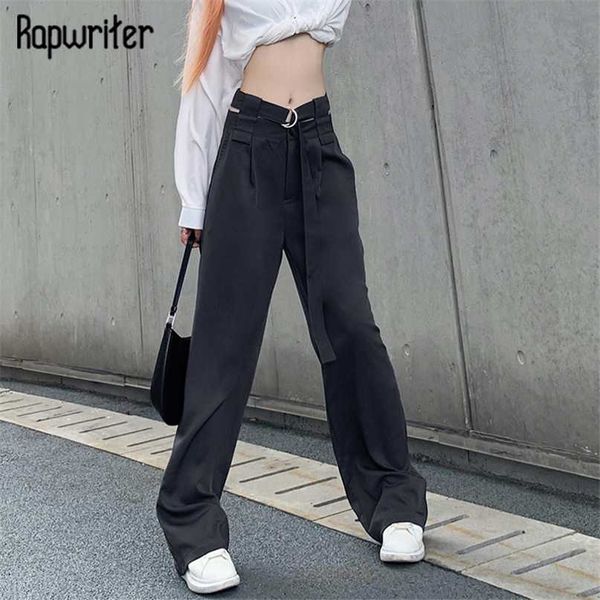 rapwriter streetwear loose gray straight pant women spring high waist s trousers long buttons capris 211007, Black;white
rapwriter streetwear loose gray straight pant women spring high waist s trousers long buttons capris 211007, Black;white