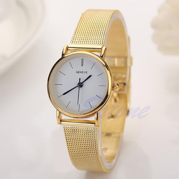 geneva men women's fashion watch stainless steel band quartz wrist watches 19qc wristwatches, Slivery;brown
geneva men women's fashion watch stainless steel band quartz wrist watches 19qc wristwatches, Slivery;brown