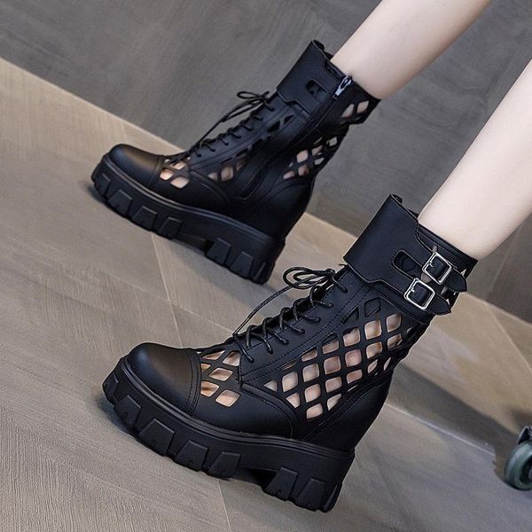 sandals ladies boots women 2021 height korean motorcycle round head handsome retro short, Black
sandals ladies boots women 2021 height korean motorcycle round head handsome retro short, Black
