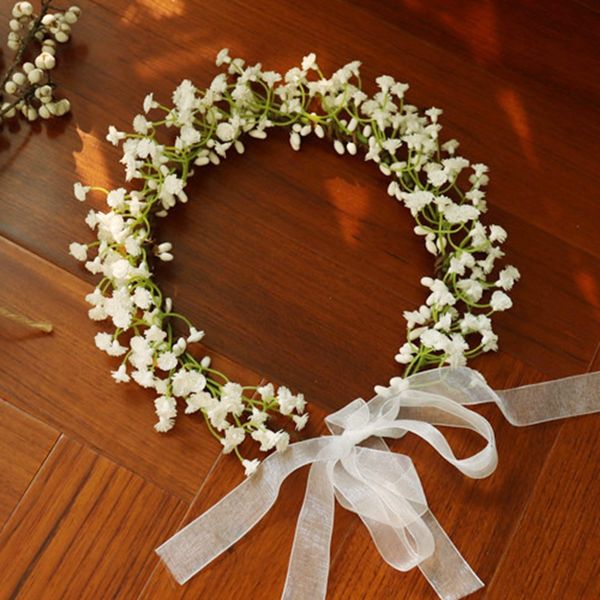 artificial garland wreath with white ribbon girl flower crown pink blue babysbreath wedding decoration bride headpiece headwear for party ho
artificial garland wreath with white ribbon girl flower crown pink blue babysbreath wedding decoration bride headpiece headwear for party ho