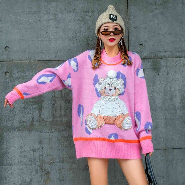 sweaters european station lazy wind soft milk cartoon beaded loose fall age outer wear pullover sweater autumn, White;black
sweaters european station lazy wind soft milk cartoon beaded loose fall age outer wear pullover sweater autumn, White;black