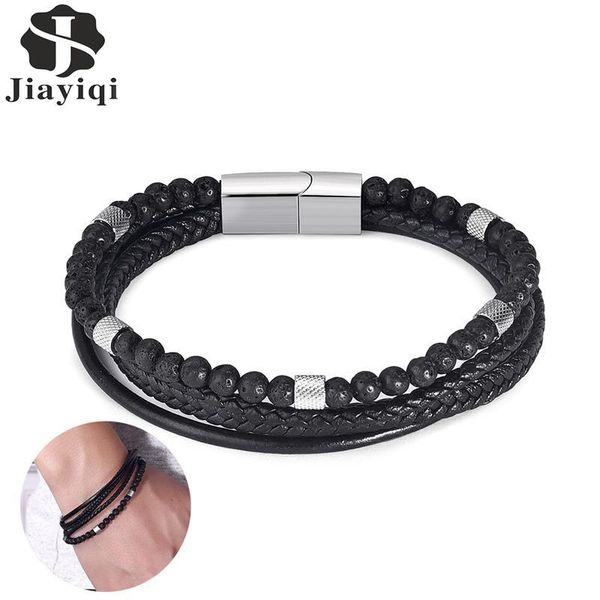 charm bracelets volcanic stone beaded bracelet multi-layer leather rope men's hand stainless steel bangle male jewelry gifts, Golden;silver
charm bracelets volcanic stone beaded bracelet multi-layer leather rope men's hand stainless steel bangle male jewelry gifts, Golden;silver