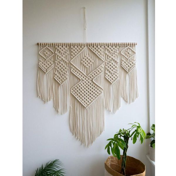 tapestries 100 * 110cm macrame wall hanging bohemian tapestry hand woven boho cotton for living room bedroom decoration
tapestries 100 * 110cm macrame wall hanging bohemian tapestry hand woven boho cotton for living room bedroom decoration