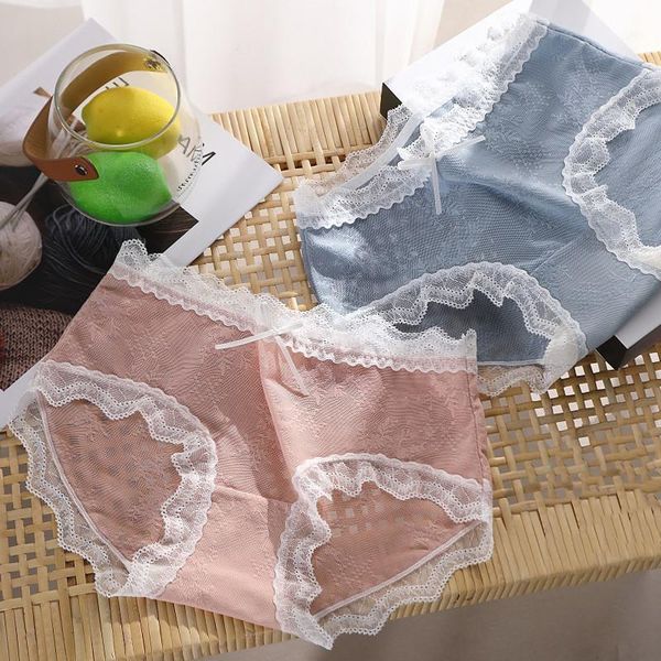 women's panties 1pcs ladies lace silk briefs seamless breathable soft bowknot elastic female lingerie mid-waist underwear, Black;pink
women's panties 1pcs ladies lace silk briefs seamless breathable soft bowknot elastic female lingerie mid-waist underwear, Black;pink