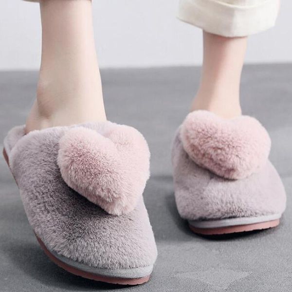 women slippers love heart cotton winter fur slides ladies home furry warm indoor shoes claquette fourrure s991, Black
women slippers love heart cotton winter fur slides ladies home furry warm indoor shoes claquette fourrure s991, Black