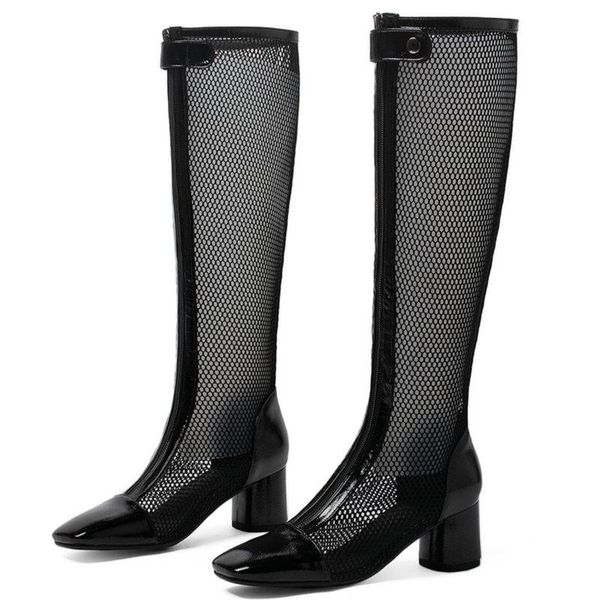 boots high heels knee square toe summer mesh female party night club shoes woman size 41 42 43, Black
boots high heels knee square toe summer mesh female party night club shoes woman size 41 42 43, Black