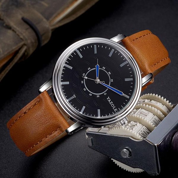 wristwatches yazole watch for men quartz relogio masculino leather strap waterproof male clock fashion business mens wristwatch, Slivery;brown
wristwatches yazole watch for men quartz relogio masculino leather strap waterproof male clock fashion business mens wristwatch, Slivery;brown