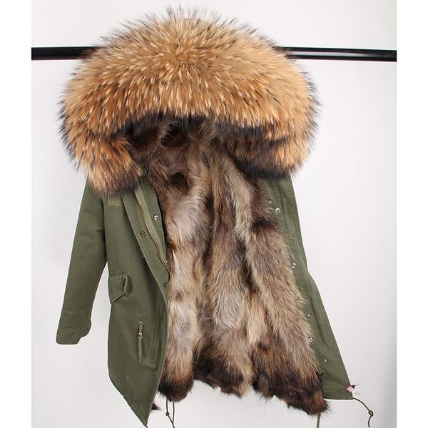 real fur coat long parka outerweat fashion natural raccoon collar inside winter jacket women outerwear women's trench coats, Tan;black
real fur coat long parka outerweat fashion natural raccoon collar inside winter jacket women outerwear women's trench coats, Tan;black