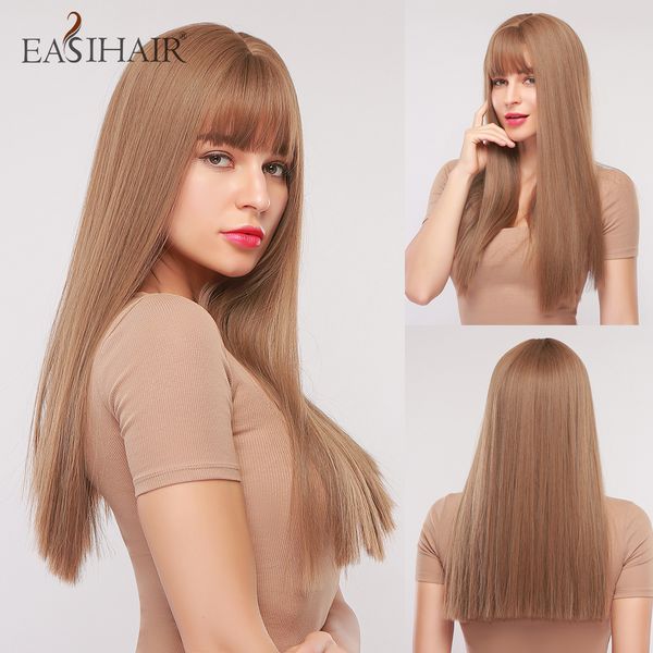 long straight brown synthetic wigs with bangs natural soft hair wigs for women cosplay wigs heat resistant, Black
long straight brown synthetic wigs with bangs natural soft hair wigs for women cosplay wigs heat resistant, Black