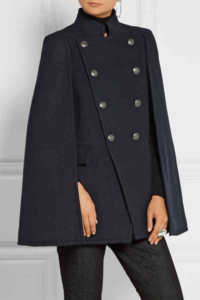 women's fur & faux uk fall /winter est runway designer women oversized wool poncho navy cape coat female cloak manteau femme abrigos mu, Black
women's fur & faux uk fall /winter est runway designer women oversized wool poncho navy cape coat female cloak manteau femme abrigos mu, Black