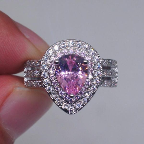 wedding rings luxury pear cut pink stone engagement ring for women silver color teardrop zircon austrian crystal female jewelry, Slivery;golden
wedding rings luxury pear cut pink stone engagement ring for women silver color teardrop zircon austrian crystal female jewelry, Slivery;golden
