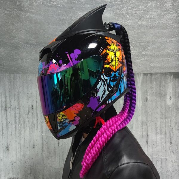 motorcycle helmets full face safe helmet double lens latest version abs material motocross motorbike individuality braids horns
motorcycle helmets full face safe helmet double lens latest version abs material motocross motorbike individuality braids horns