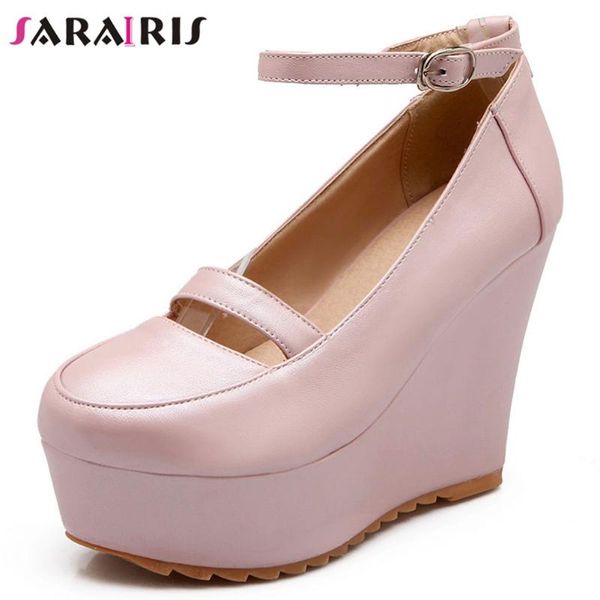 sarairis buckle solid platform round toe pumps women high wedges casual concise comfy ladies shoes dress, Black
sarairis buckle solid platform round toe pumps women high wedges casual concise comfy ladies shoes dress, Black