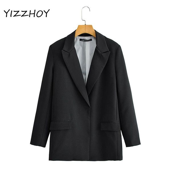 women's suits & blazers yizzhoy spring autumn office lady blazer women long sleeve notched collar vintage solid straight casual fashion, White;black
women's suits & blazers yizzhoy spring autumn office lady blazer women long sleeve notched collar vintage solid straight casual fashion, White;black