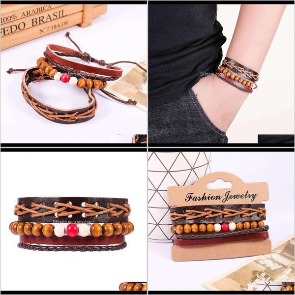 charm bracelets jewelry drop delivery 2021 street racket leather ethnic wind wooden bead multi layer braided bracelet set amksy, Golden;silver
charm bracelets jewelry drop delivery 2021 street racket leather ethnic wind wooden bead multi layer braided bracelet set amksy, Golden;silver