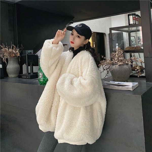 women's wool & blends autumn winter faux fur coat women 2021 casual warm soft jacket plush overcoat baggy clothes for female 5601, Black
women's wool & blends autumn winter faux fur coat women 2021 casual warm soft jacket plush overcoat baggy clothes for female 5601, Black