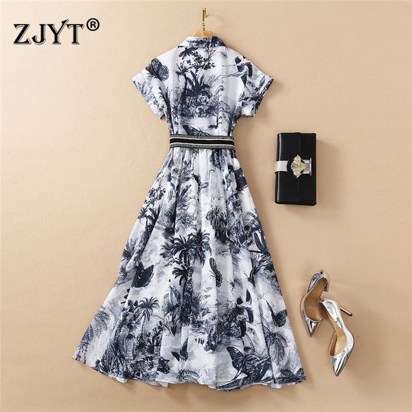 fashion summer clothes for women designers turn down collar paint printed midi dress with belt, Black;gray
fashion summer clothes for women designers turn down collar paint printed midi dress with belt, Black;gray