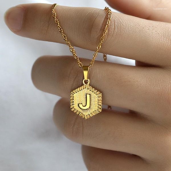 chains stainless steel initial necklace for women hexagonal pendent a-z letter choker gold chain collares aesthetic jewerly1, Silver
chains stainless steel initial necklace for women hexagonal pendent a-z letter choker gold chain collares aesthetic jewerly1, Silver