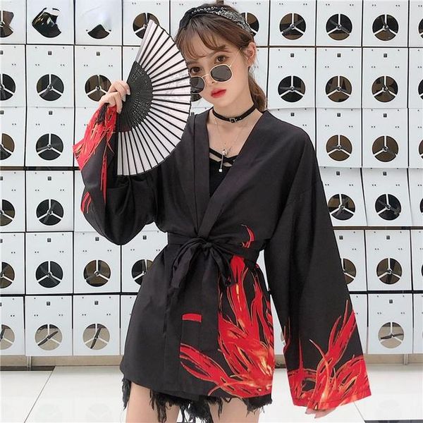 ethnic clothing japanese style flaming phenix print cardigan kimono harajuku women men yukata female streetwear traditional haori, Red
ethnic clothing japanese style flaming phenix print cardigan kimono harajuku women men yukata female streetwear traditional haori, Red