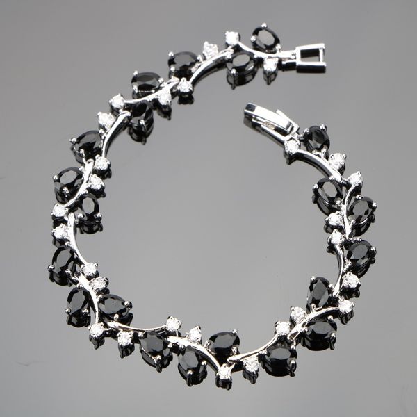 silver 925 jewelry charms bracelets women decorating wedding jewelery with black zircon white stones gift box
silver 925 jewelry charms bracelets women decorating wedding jewelery with black zircon white stones gift box